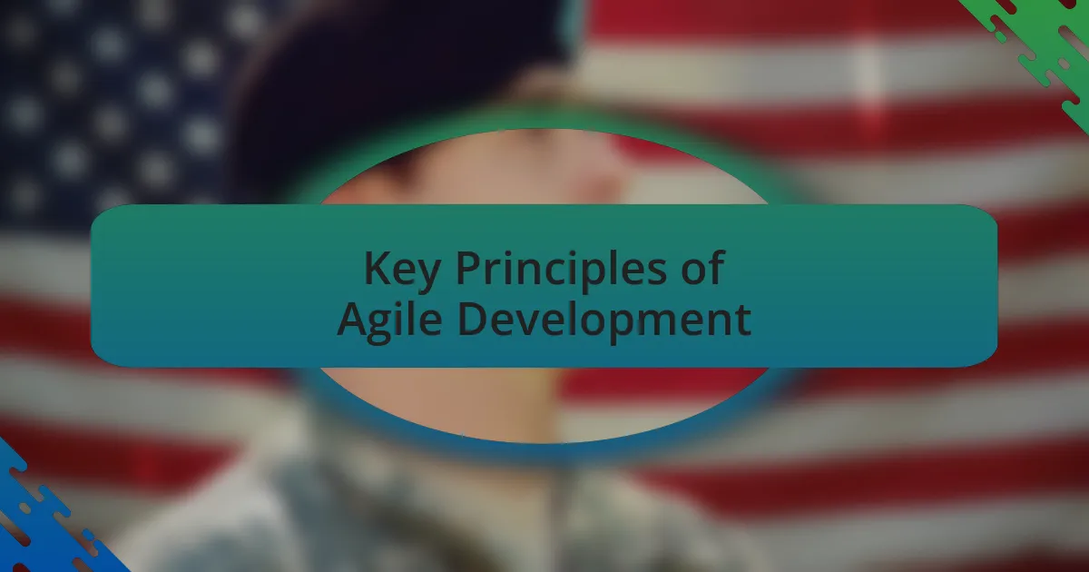 Key Principles of Agile Development