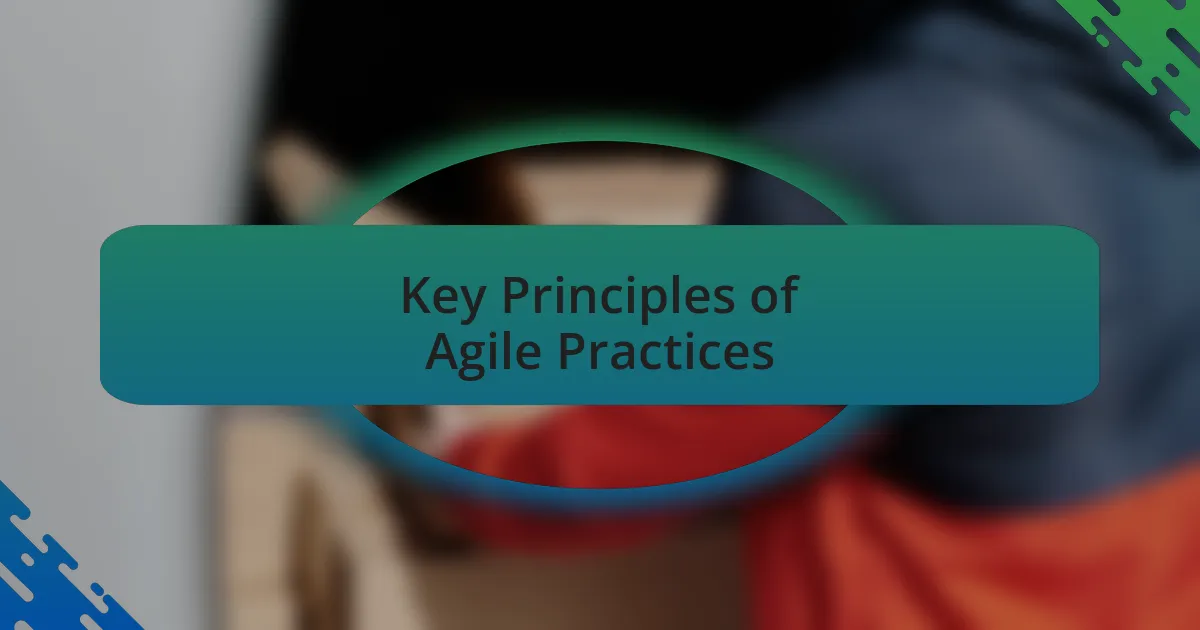 Key Principles of Agile Practices