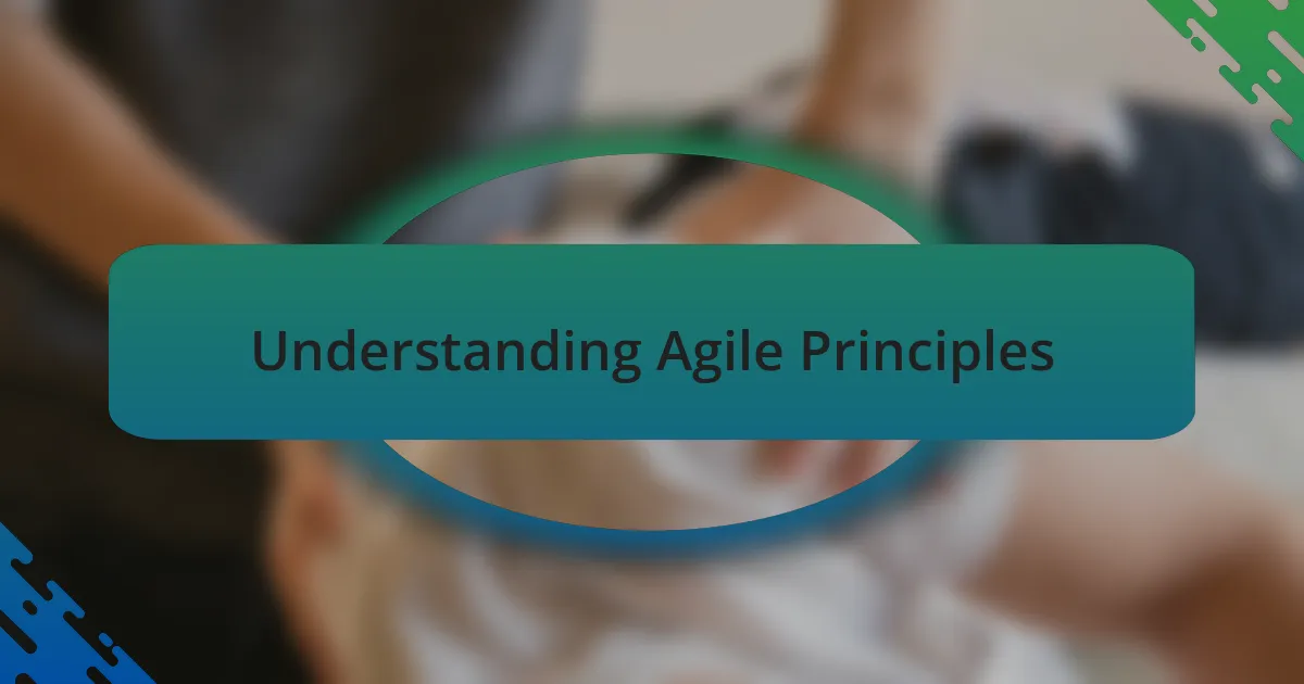 Understanding Agile Principles